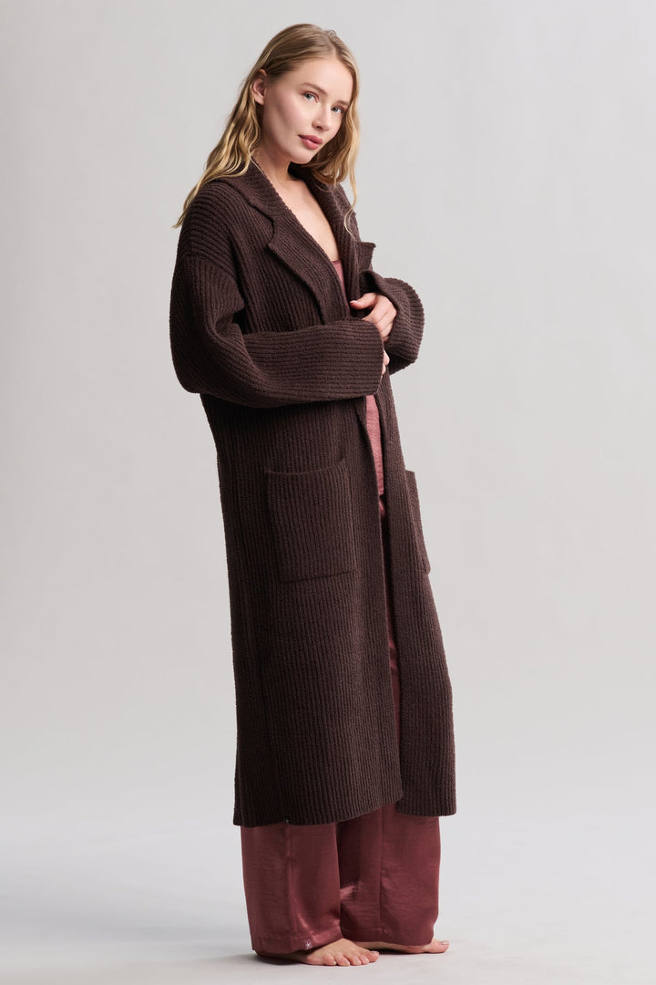 COZYCHIC COTTON RIB LONG COAT