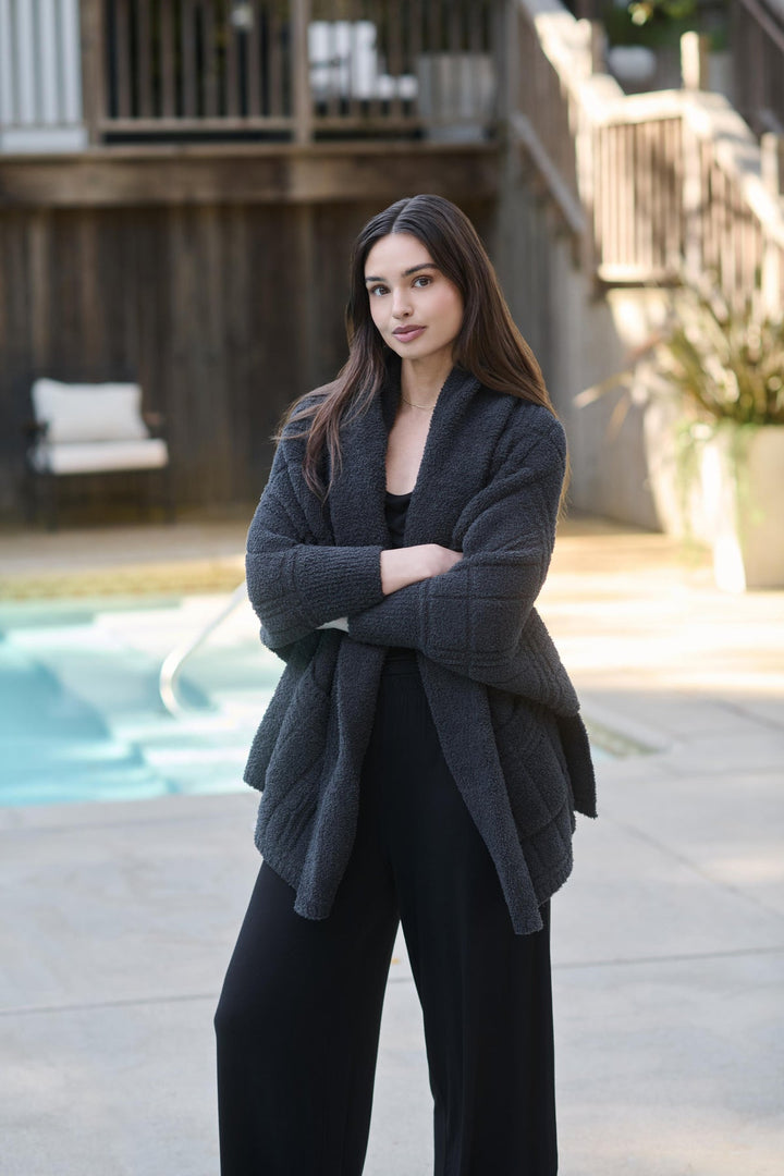 COZYCHIC TONAL PLAID BLANKET WRAP