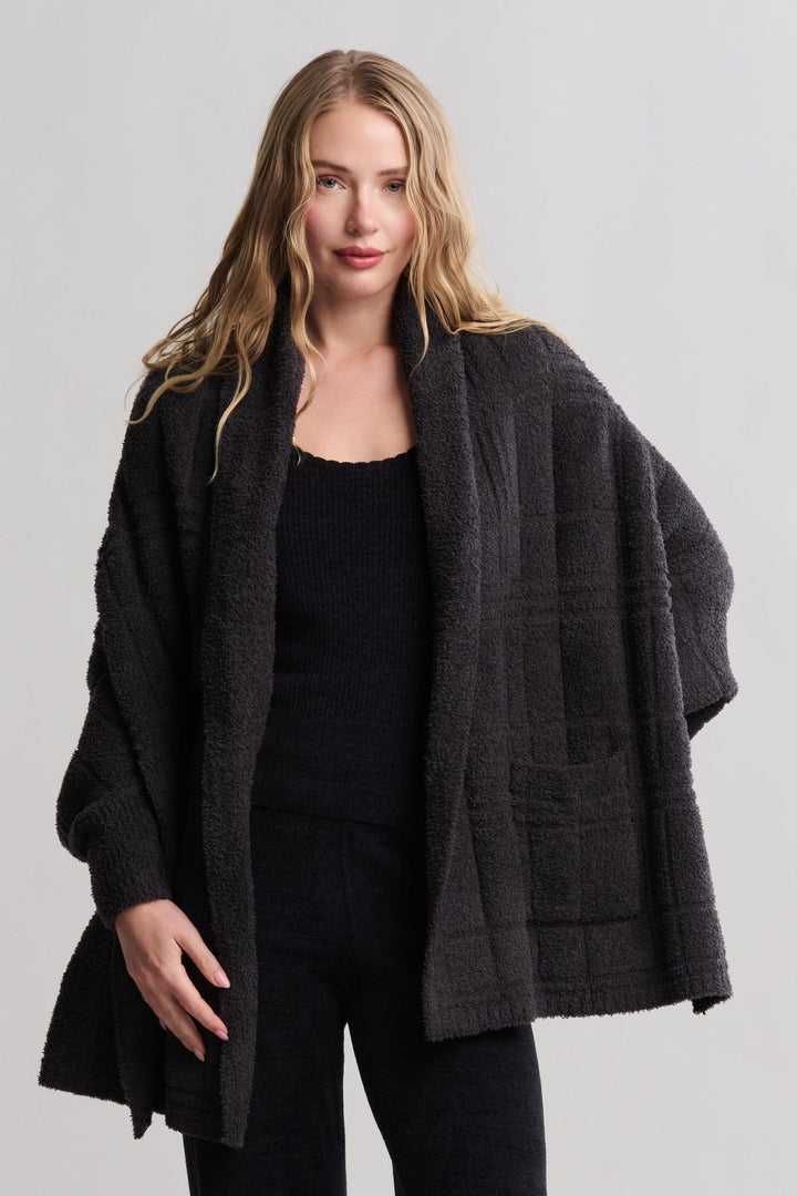 COZYCHIC TONAL PLAID BLANKET WRAP