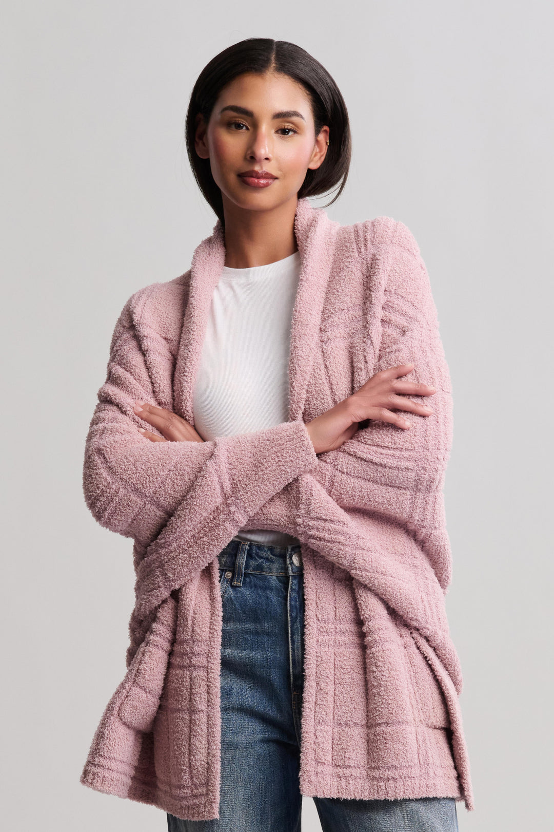 COZYCHIC TONAL PLAID BLANKET WRAP