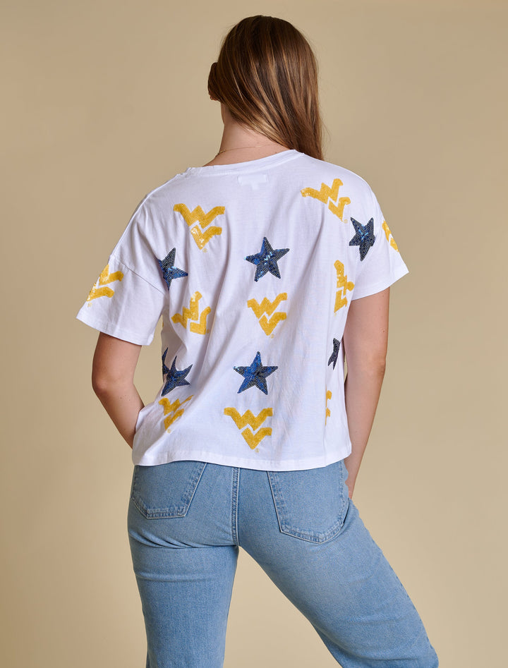 WV ALL OVER SEQUIN BOXY TEE