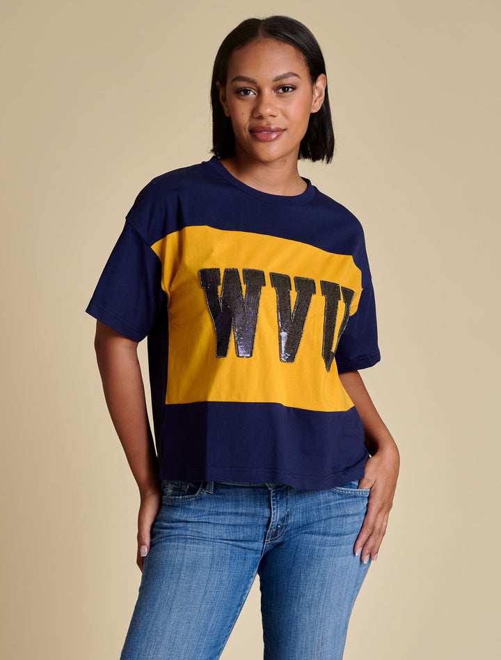 WV COLORBLOCK SEQUIN TEE