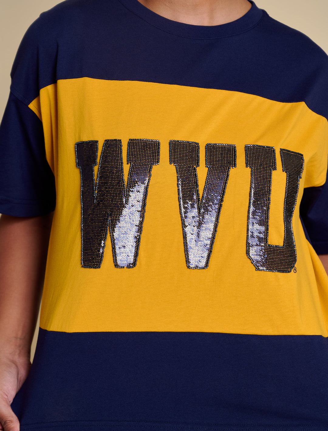 WV COLORBLOCK SEQUIN TEE