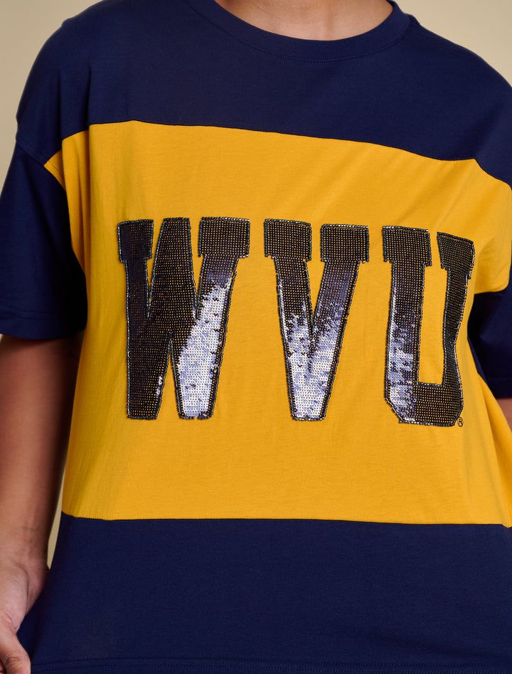 WV COLORBLOCK SEQUIN TEE