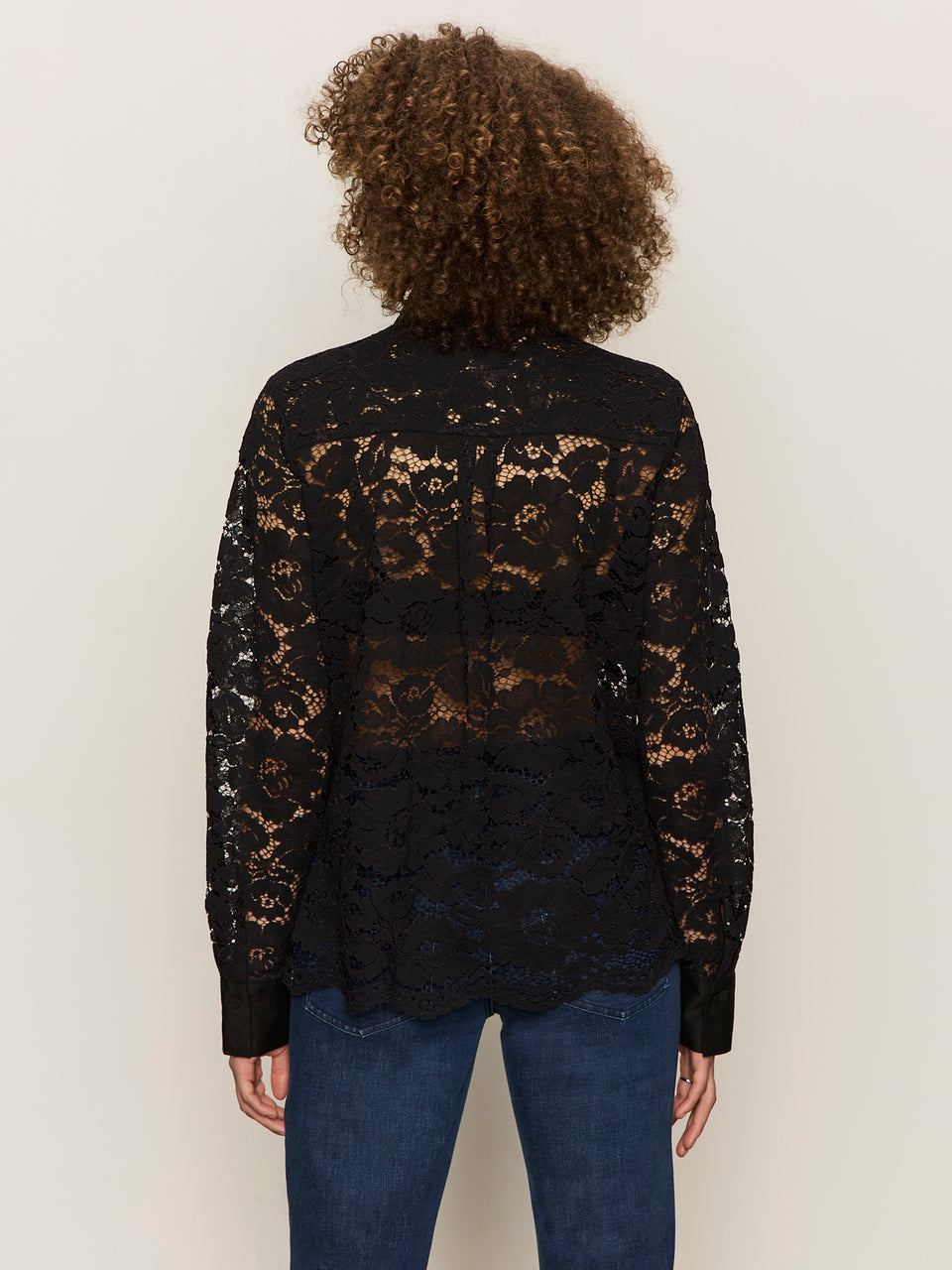 SERENDIPITY LACE TUXEDO SHIRT