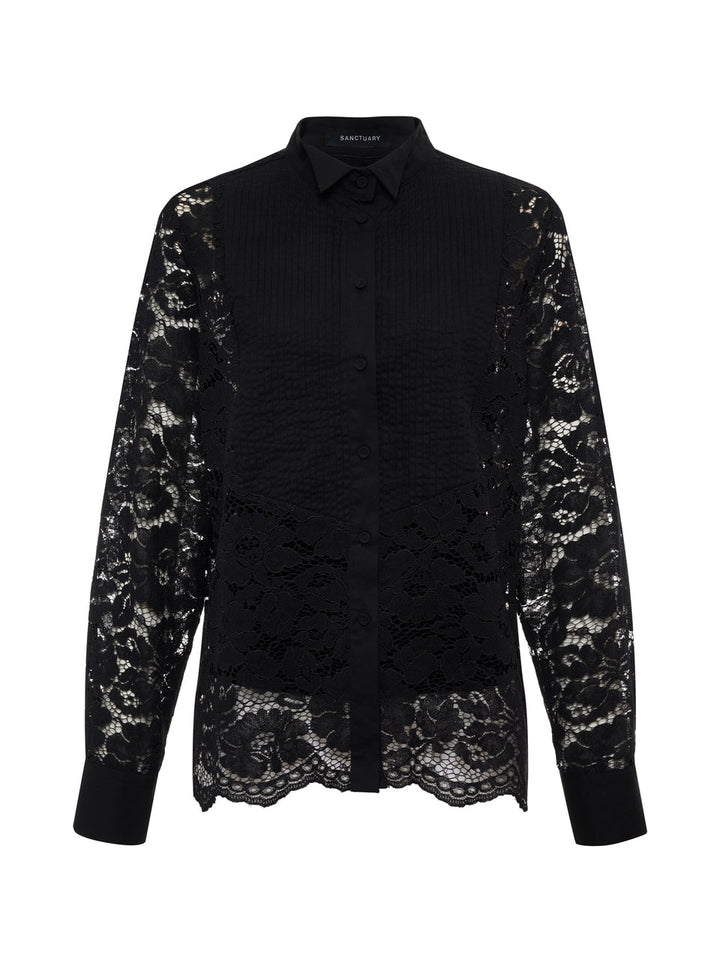 SERENDIPITY LACE TUXEDO SHIRT