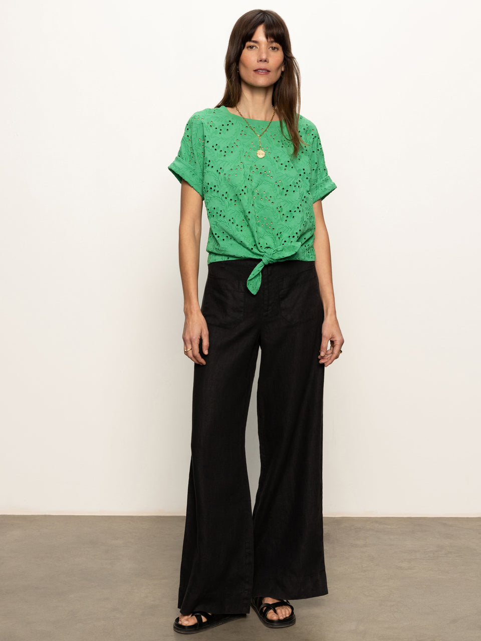 ALL DAY EYELET TEE