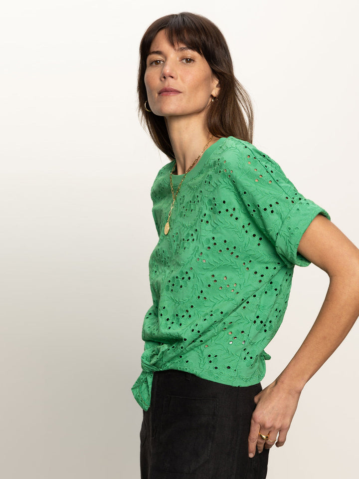ALL DAY EYELET TEE