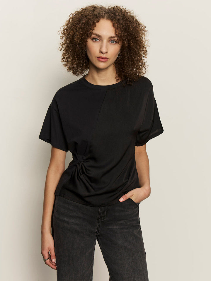 SATIN MIX TEE