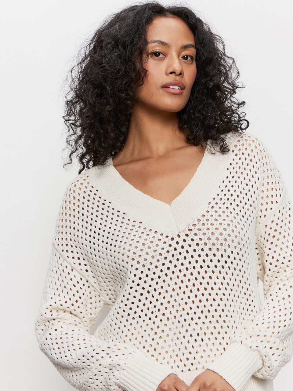 AIRY OPENWORK SWEATER
