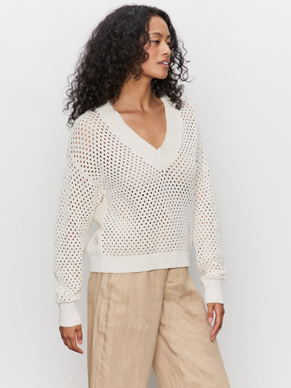 AIRY OPENWORK SWEATER
