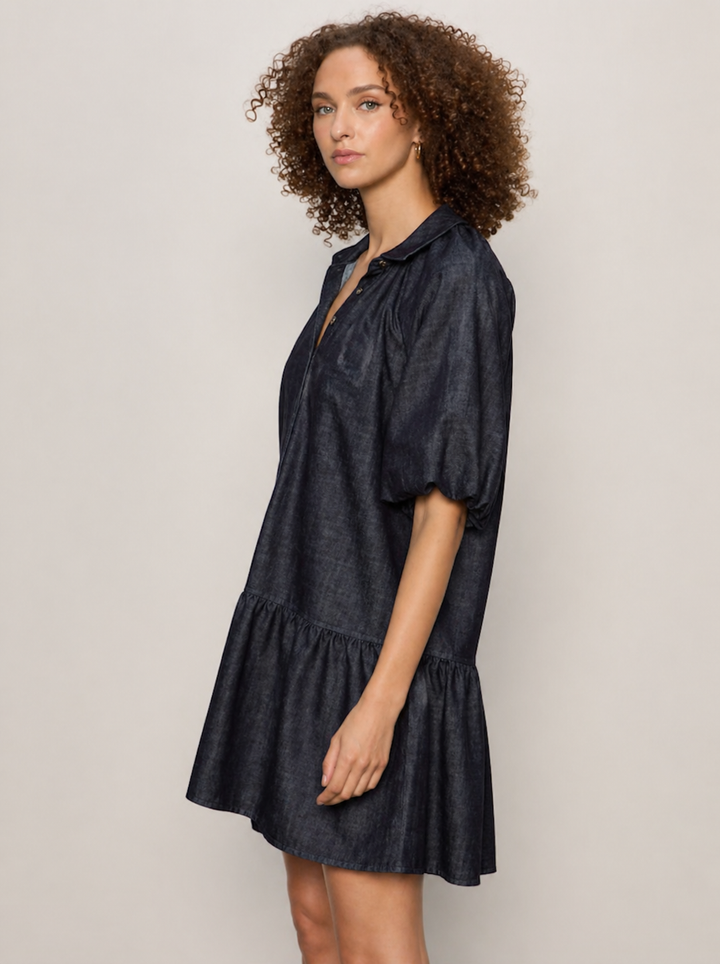 ALWAYS ENOUGH DENIM DRESS