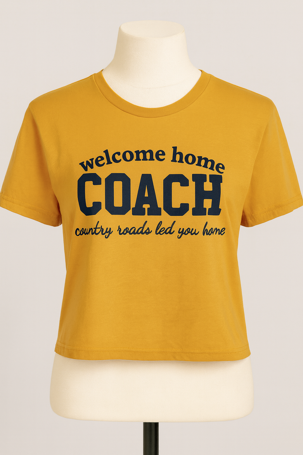 WELCOME HOME COACH BOXY CROP TEE