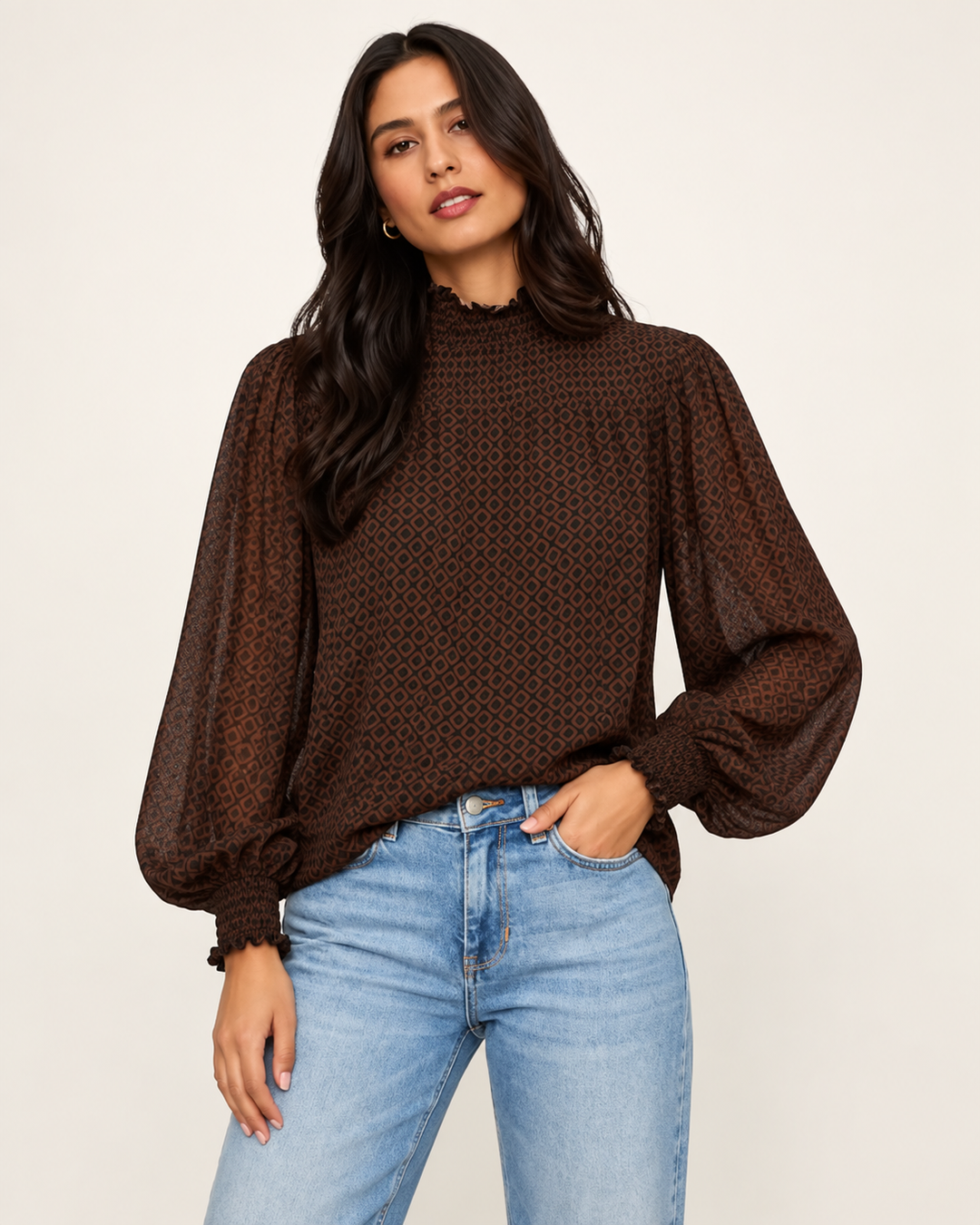 ELLIE SMOCKED POPOVER