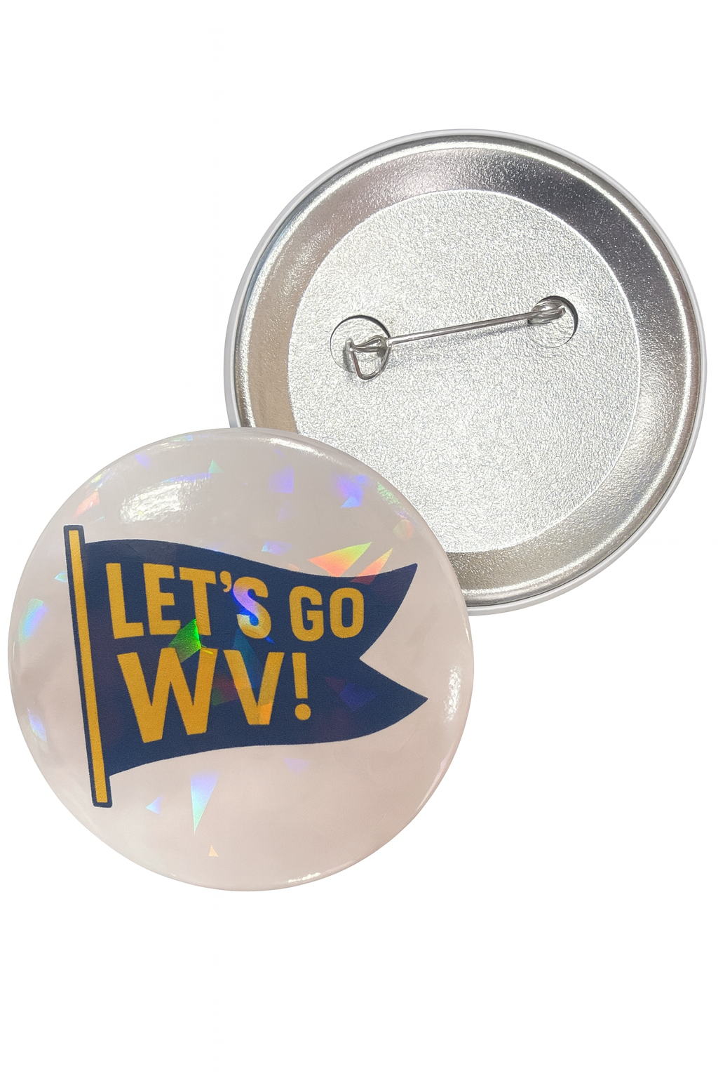 LET'S GO FLAG BUTTON | HOLOGRAPHIC