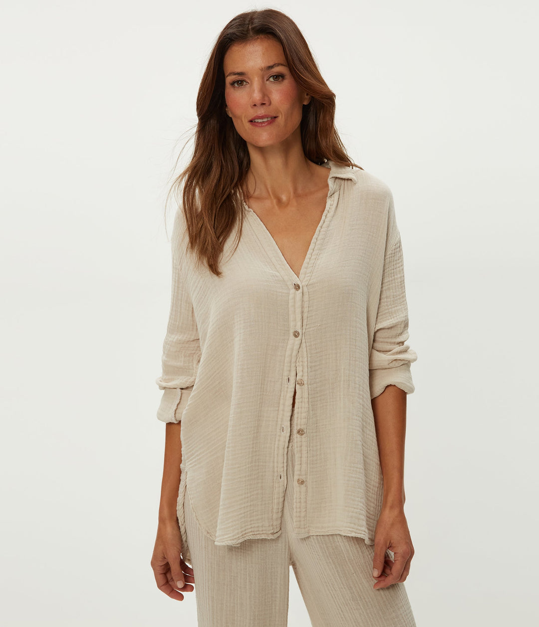 LEO GAUZE BUTTON DOWN SHIRT