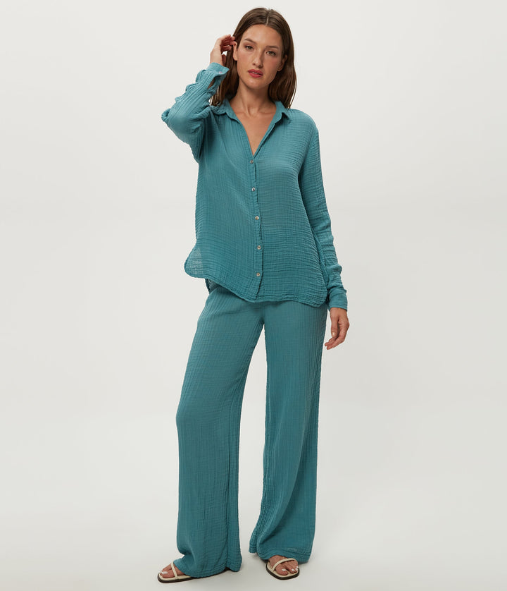 LEO GAUZE BUTTON DOWN SHIRT