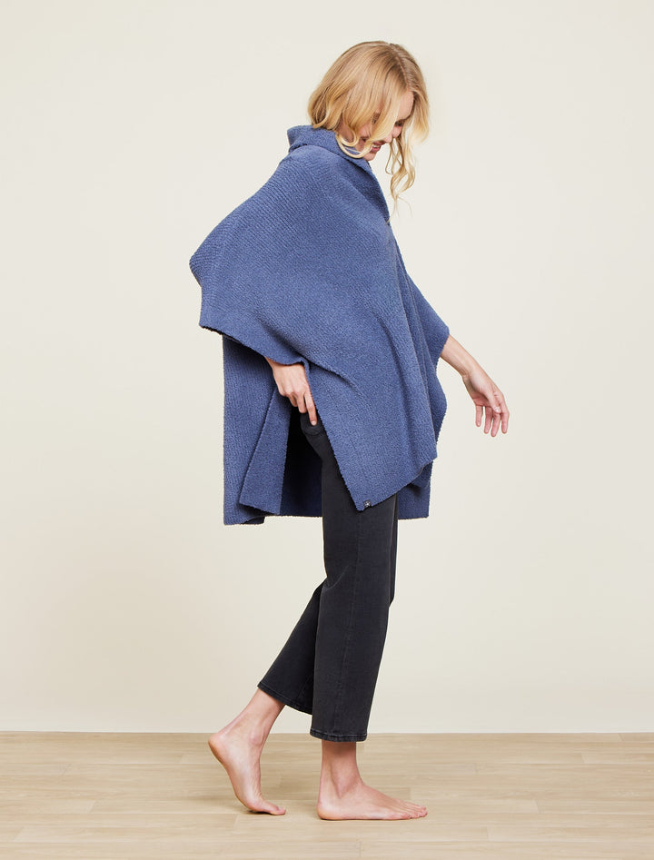 COZYCHIC SHAWL COLLAR PONCHO