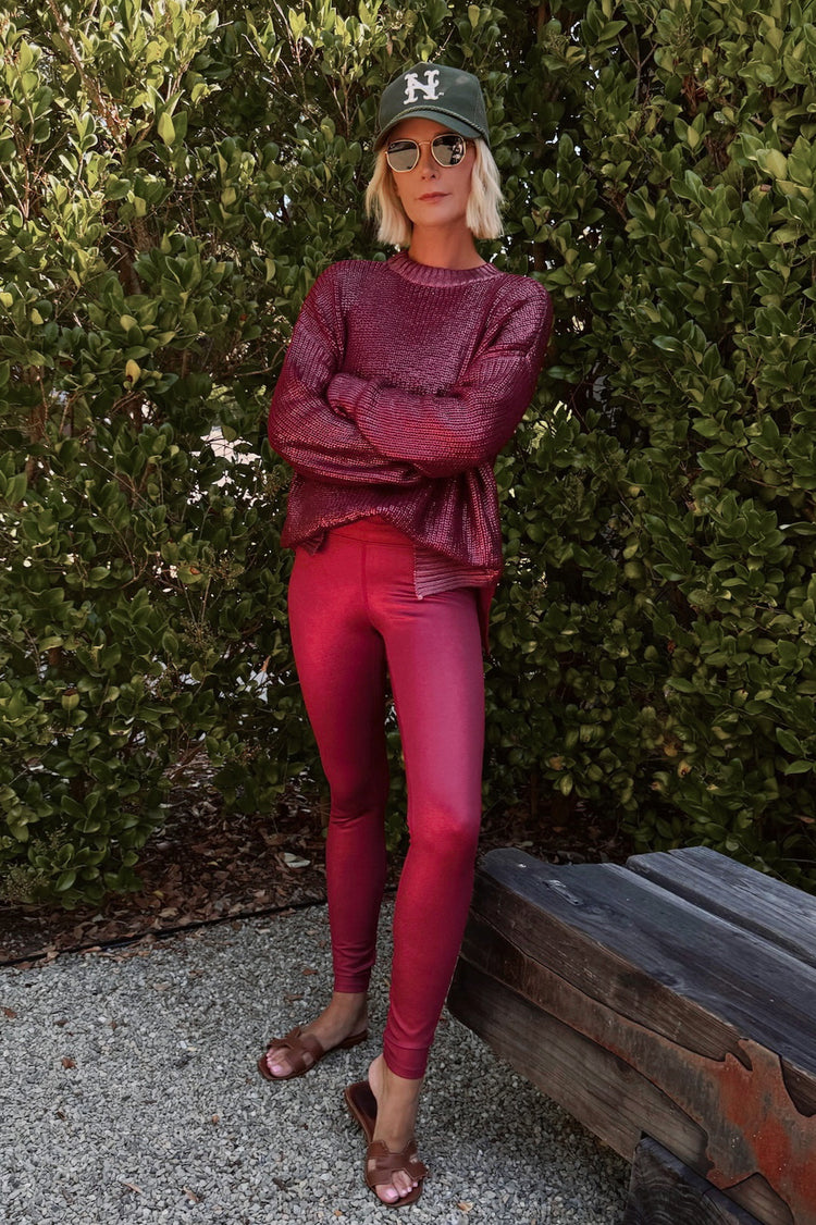 CALLIE SWEATER | MERLOT SHINE