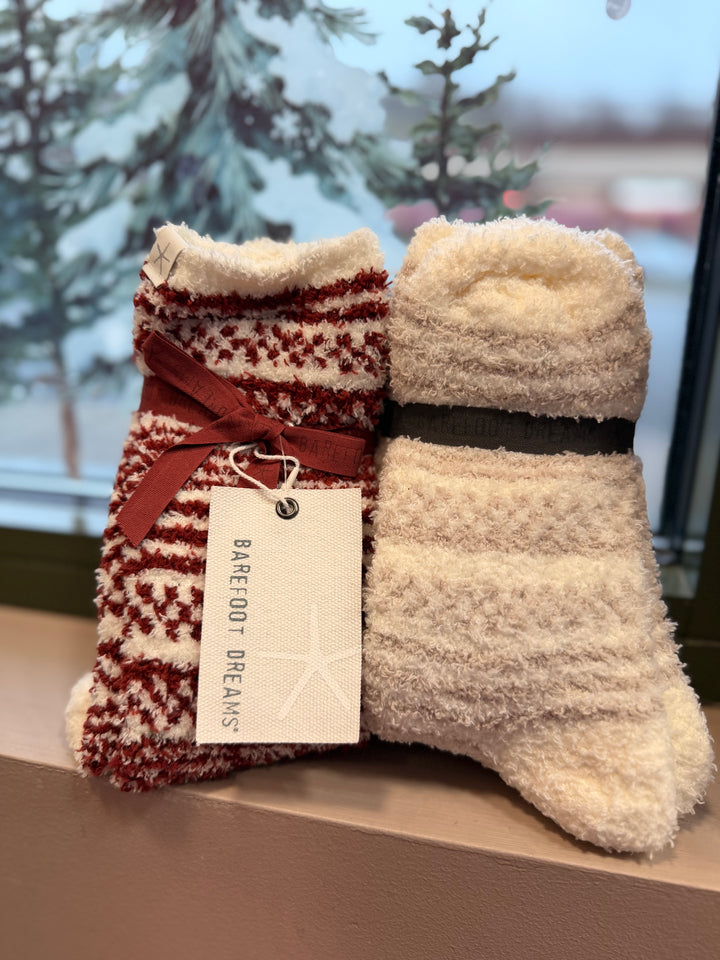 COZYCHIC CHECKERED STRIPE SOCK SET