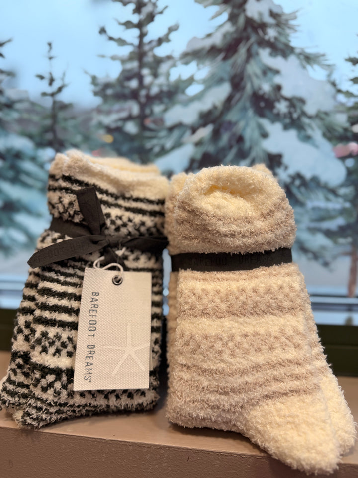 COZYCHIC CHECKERED STRIPE SOCK SET