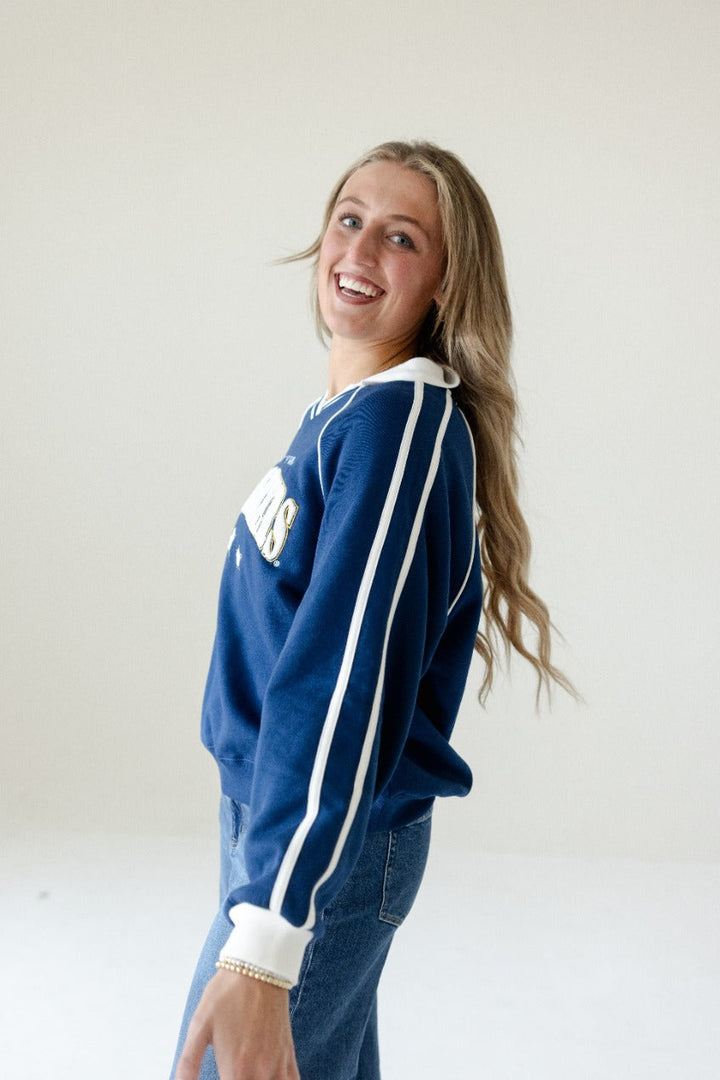 MOUNTAINEERS COLLARED FLEECE CREW
