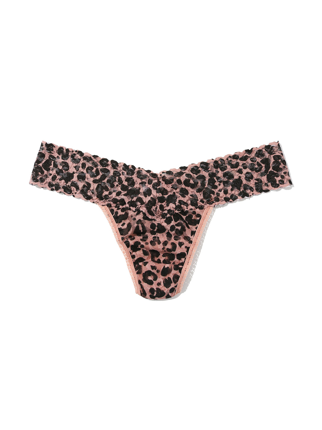 PRINTED SIGNATURE LACE LOW RISE THONG