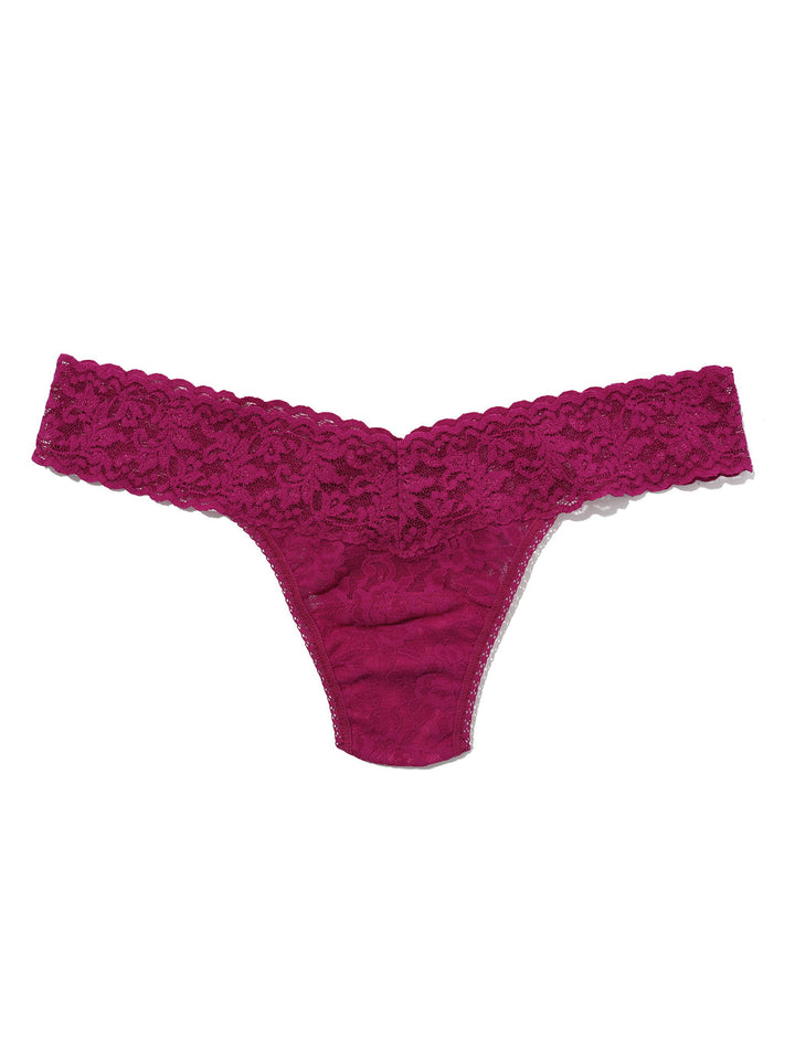 SIGNATURE LACE LOW RISE THONG