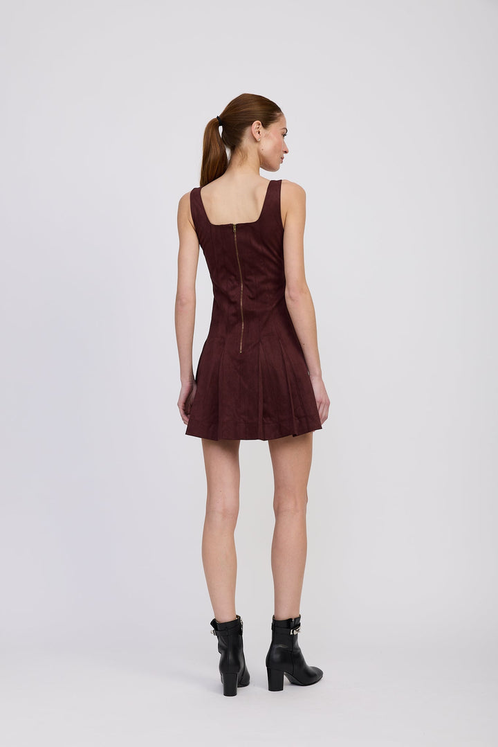 DELPHINE PLEATED MINI DRESS