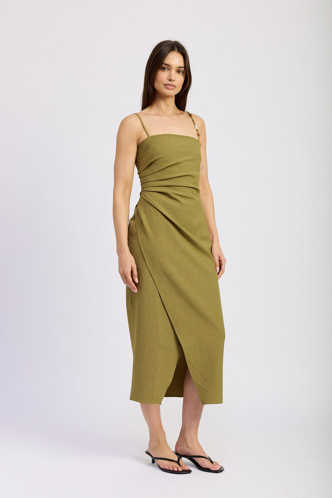 LYNX PLEATED MIDI DRESS