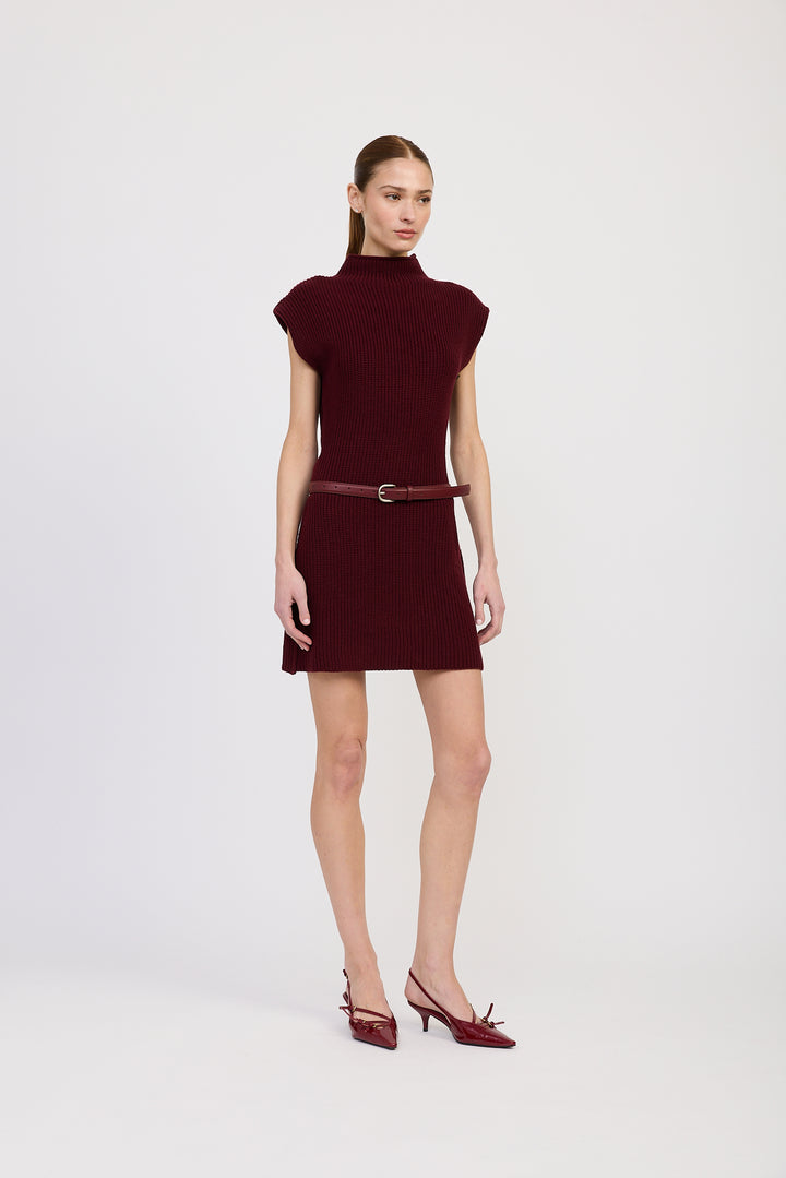 NATHALIA BELTED SWEATER DRESS