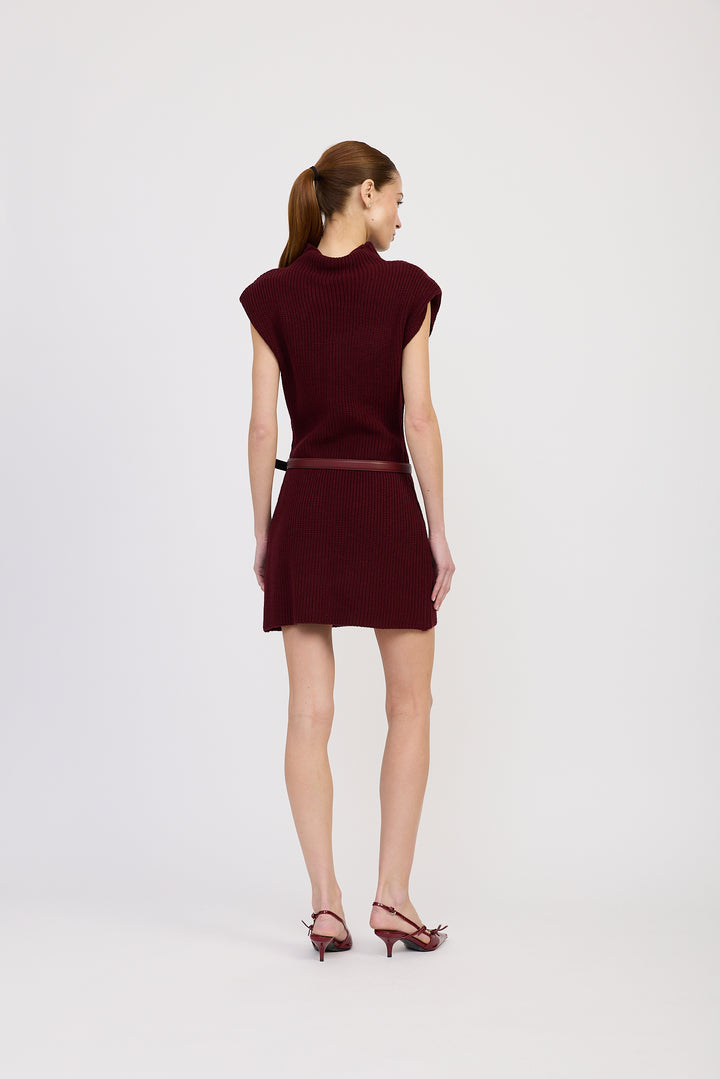 NATHALIA BELTED SWEATER DRESS