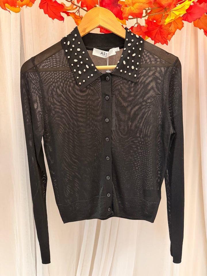 GEM BUTTON DOWN BLOUSE