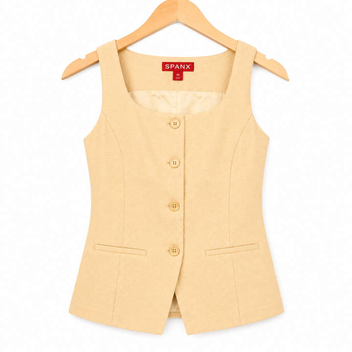 EASYBREEZY LINEN BUTTON DOWN VEST