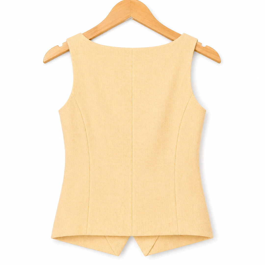 EASYBREEZY LINEN BUTTON DOWN VEST