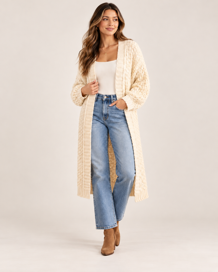 IGGY CHUNKY KNIT LONG CARDIGAN