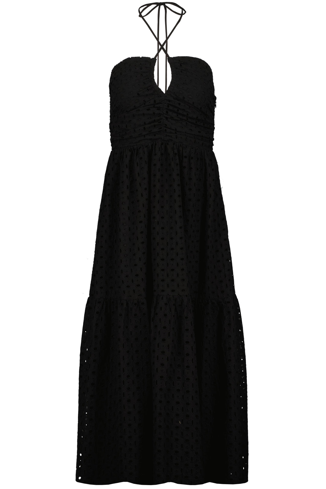 AERIES HALTER EYELET DRESS