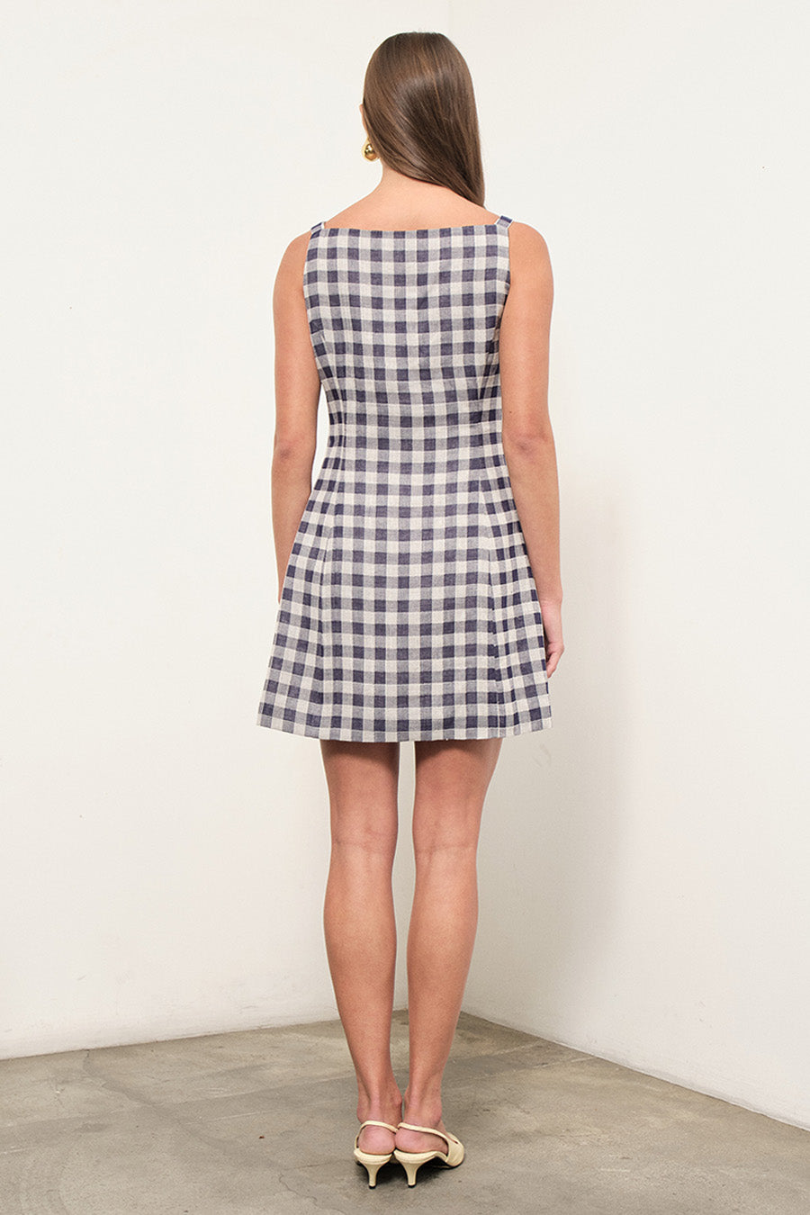 AMANDA GINGHAM MINI DRESS