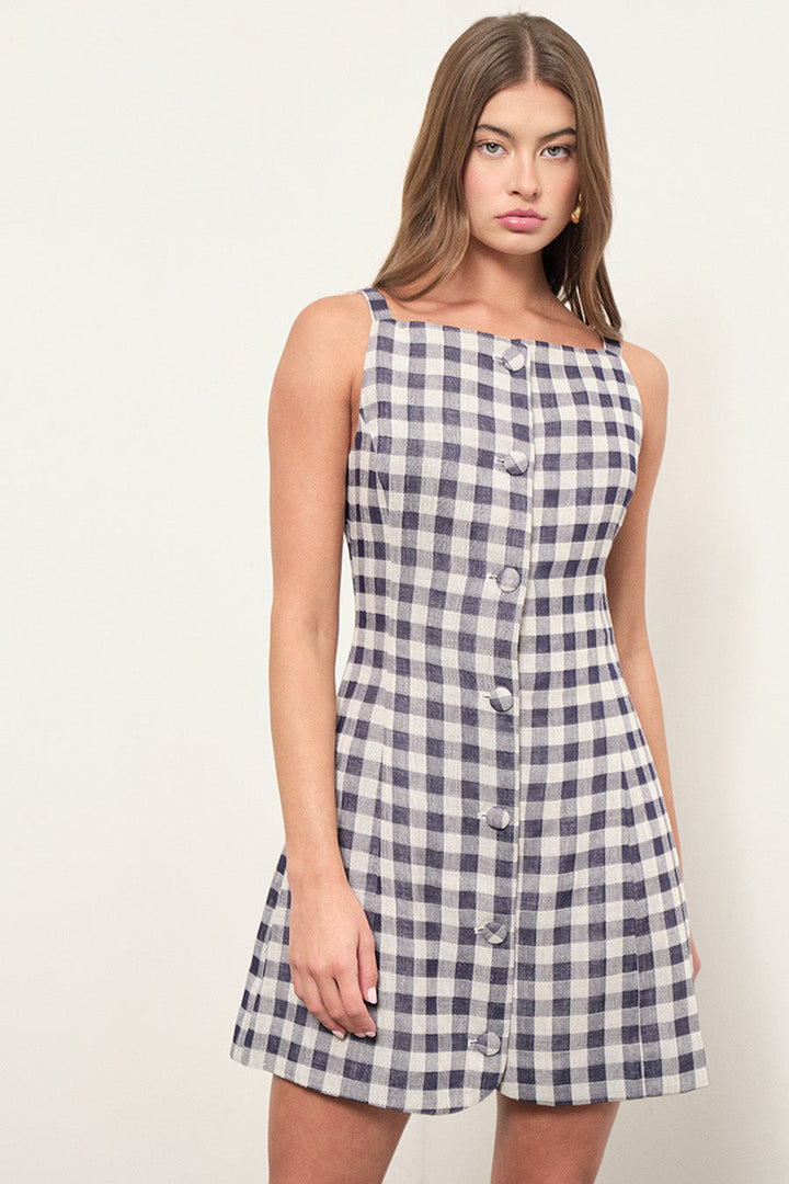 AMANDA GINGHAM MINI DRESS