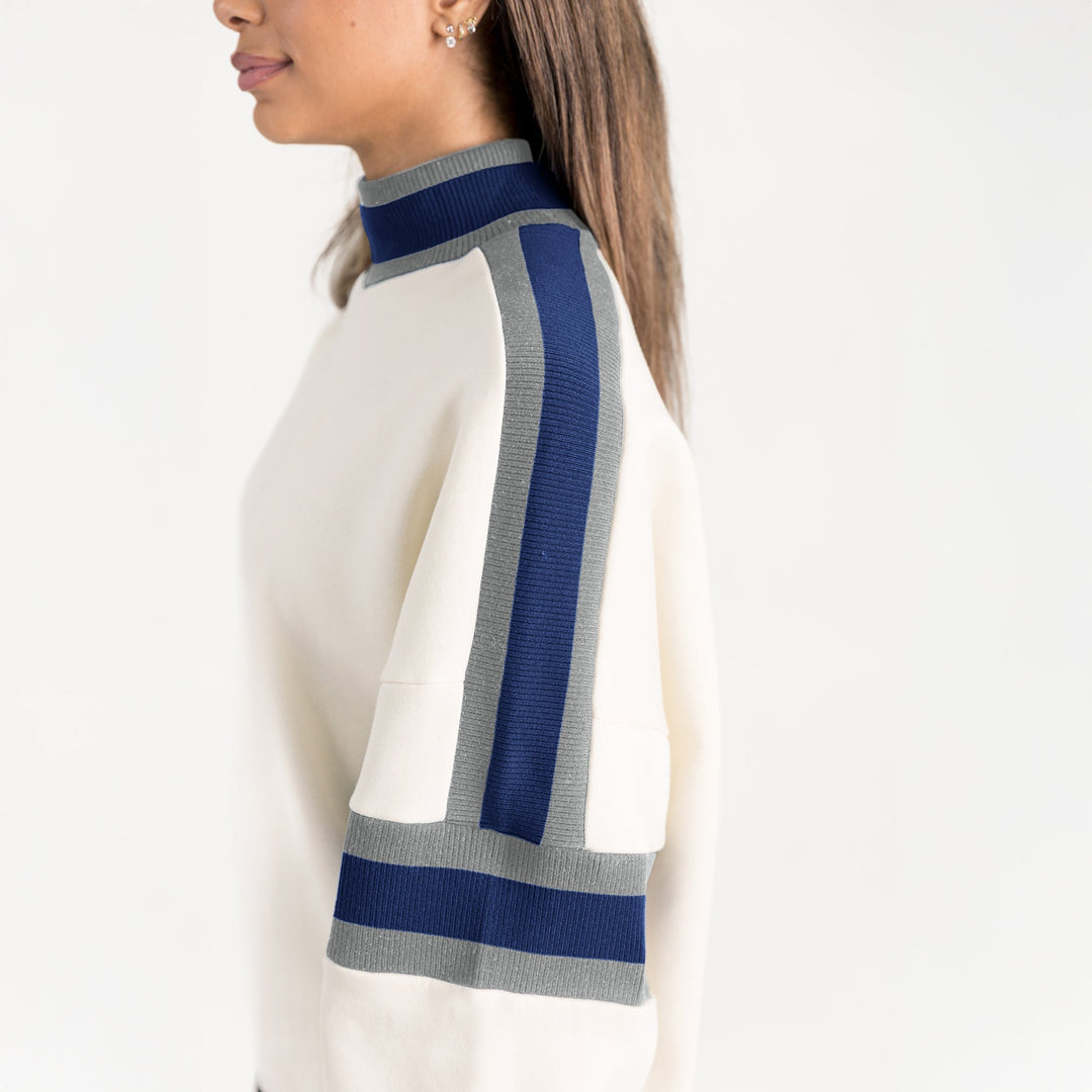 WV COLORBLOCK TURTLENECK PULLOVER