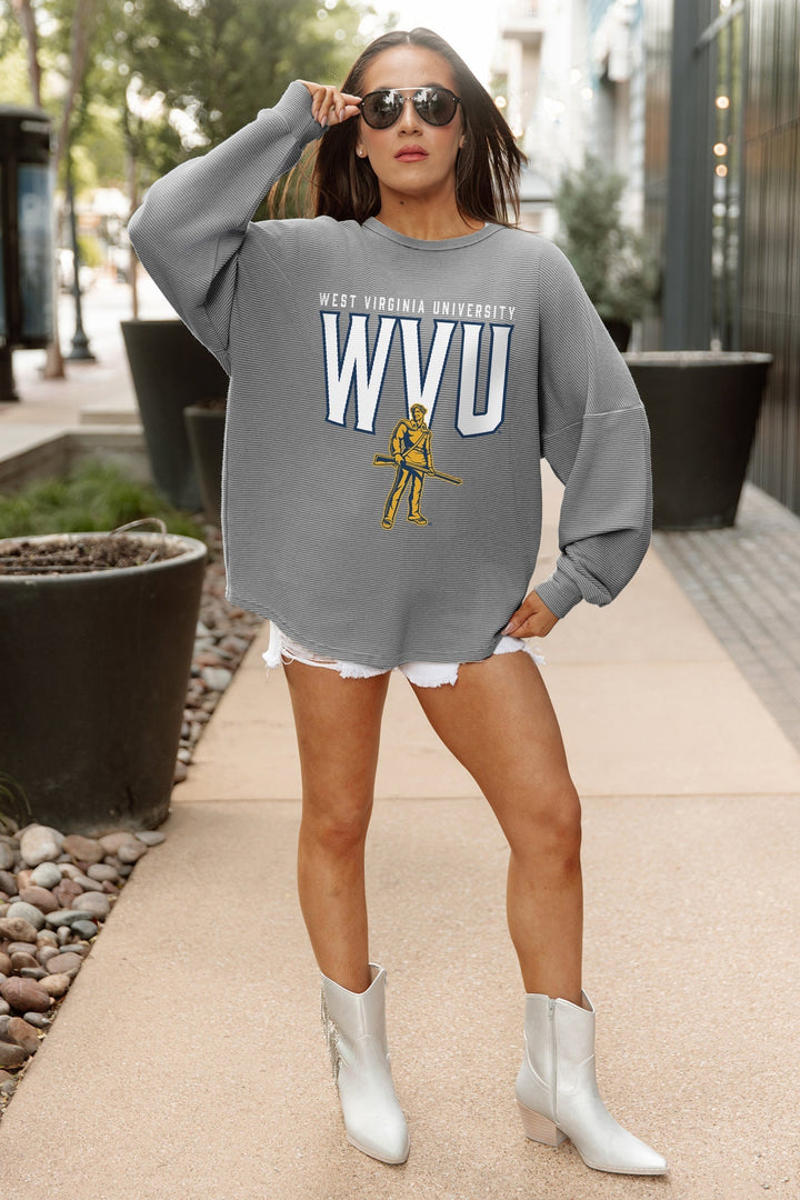 WVU CORDED PULLOVER