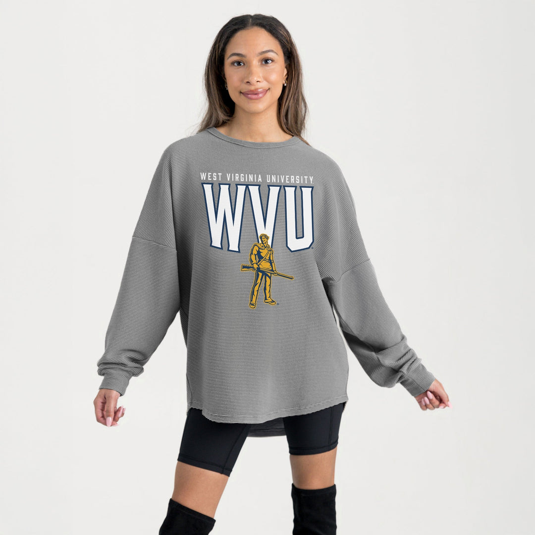 WVU CORDED PULLOVER