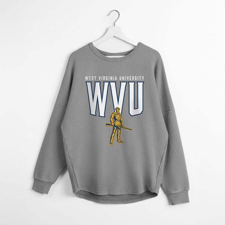 WVU CORDED PULLOVER