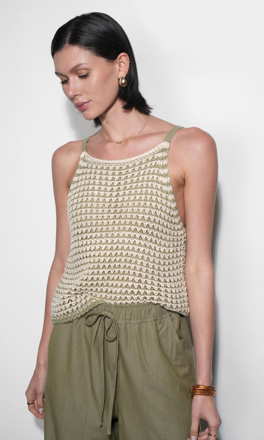 QUINCY CROCHET KNIT TOP