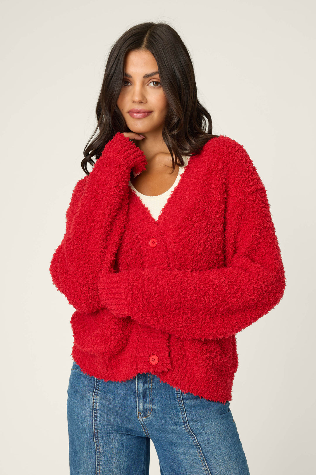 BUNDLE UP BOUCLE CARDIGAN