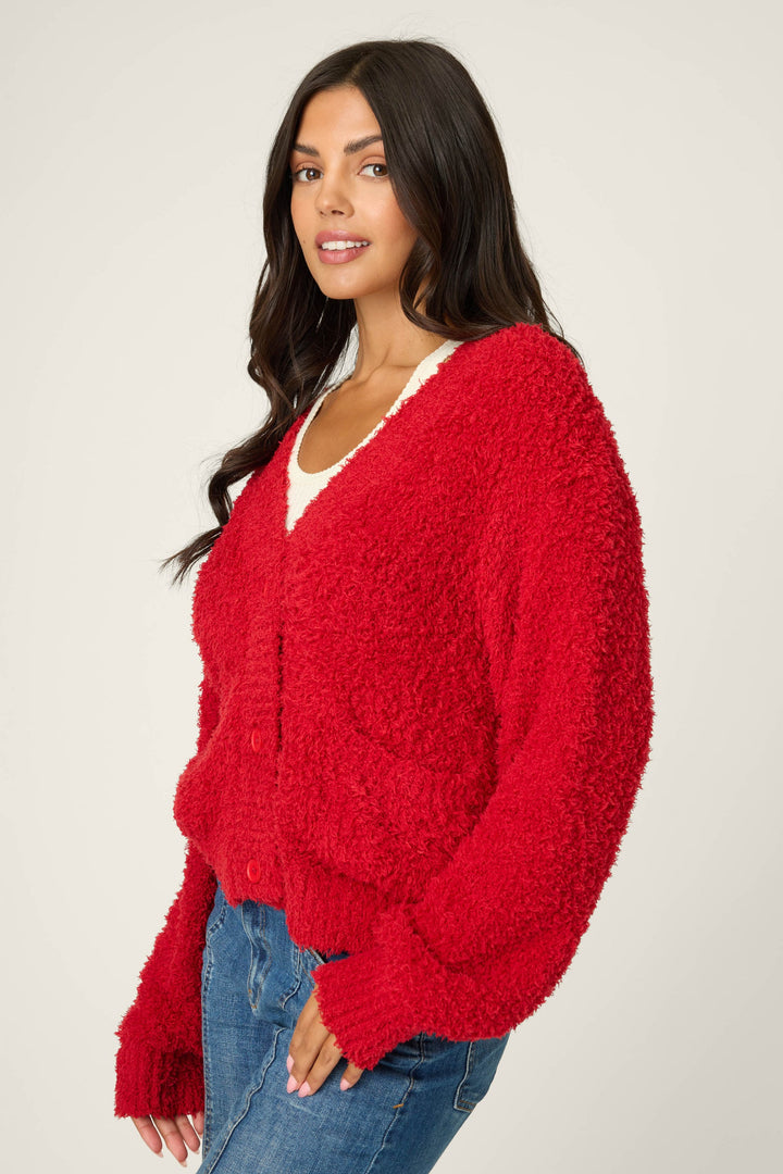 BUNDLE UP BOUCLE CARDIGAN