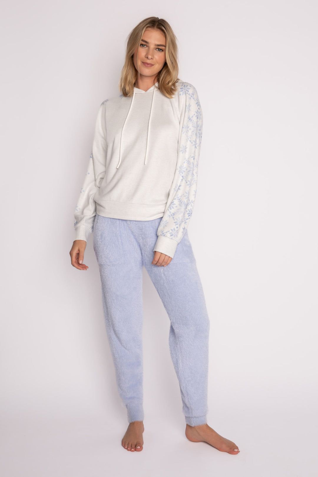 FEATHER KNIT BANDED PANT