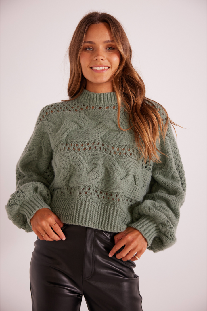 KAINE CABLE KNIT SWEATER