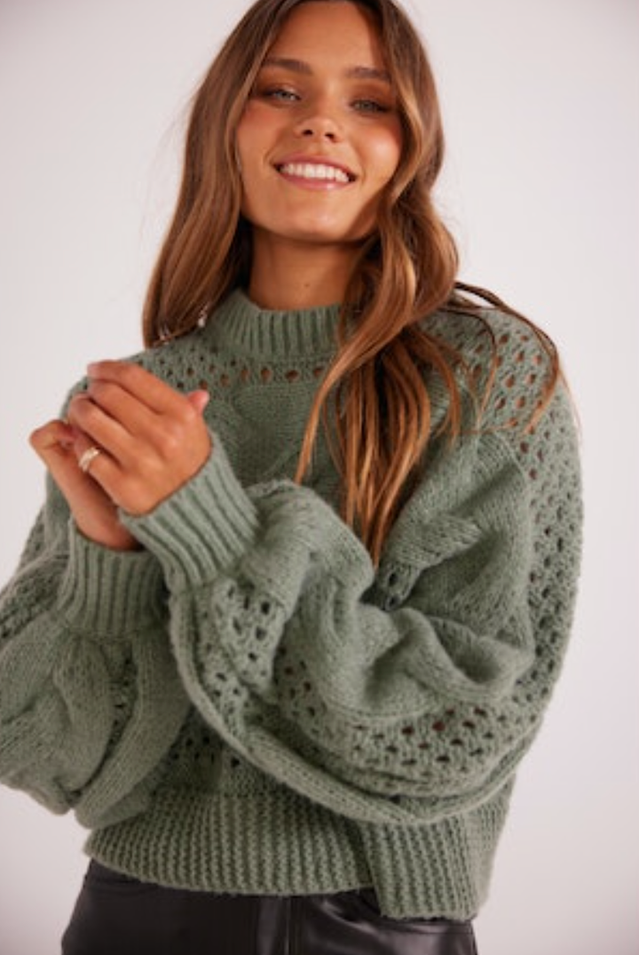 KAINE CABLE KNIT SWEATER