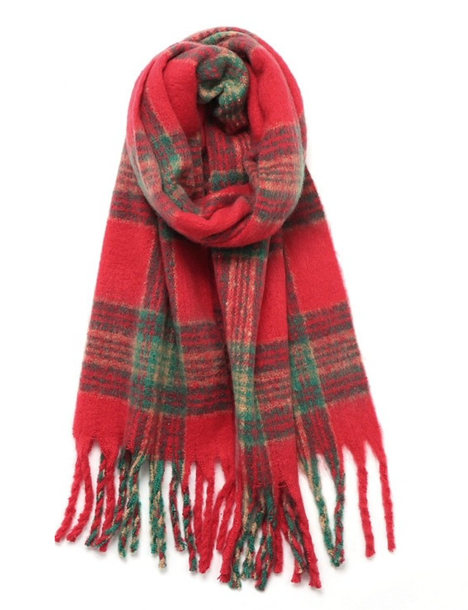 PLAID CHUNKY FLEECE SCARF